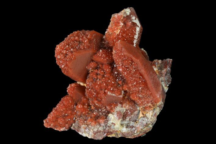 Natural, Red Quartz Crystal Cluster - Morocco #158446